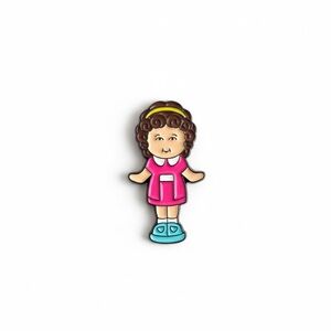 Polly Pocket Brunette Doll Enamel Pin